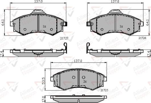 Comline ADB31781 - Brake Pad Set, disc brake autospares.lv