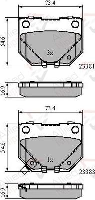 Comline ADB31739 - Brake Pad Set, disc brake autospares.lv