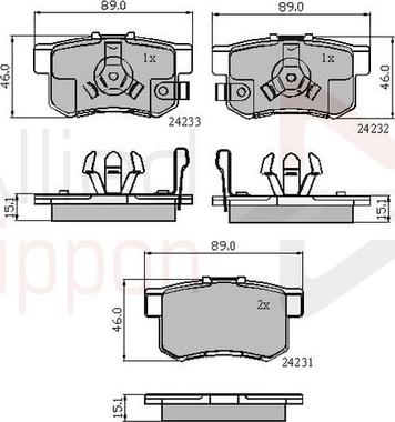 Comline ADB31736 - Brake Pad Set, disc brake autospares.lv