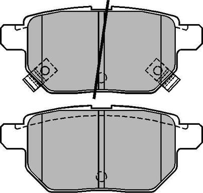 Roadhouse D2254M - Brake Pad Set, disc brake autospares.lv