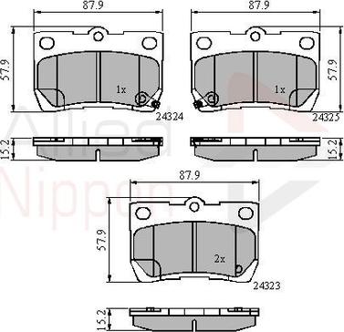 Comline ADB31729 - Brake Pad Set, disc brake autospares.lv