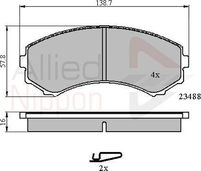 Comline ADB3172 - Brake Pad Set, disc brake autospares.lv