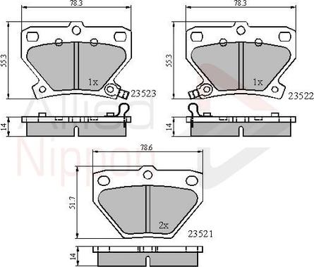 Comline ADB3841 - Brake Pad Set, disc brake autospares.lv