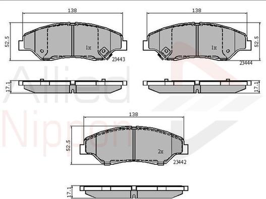 Comline ADB3843 - Brake Pad Set, disc brake autospares.lv