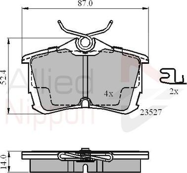 Comline ADB3803 - Brake Pad Set, disc brake autospares.lv