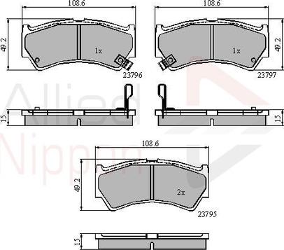 Comline ADB3883 - Brake Pad Set, disc brake autospares.lv