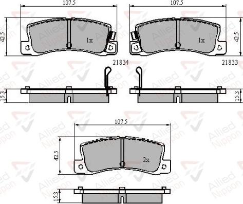 Comline ADB3839 - Brake Pad Set, disc brake autospares.lv