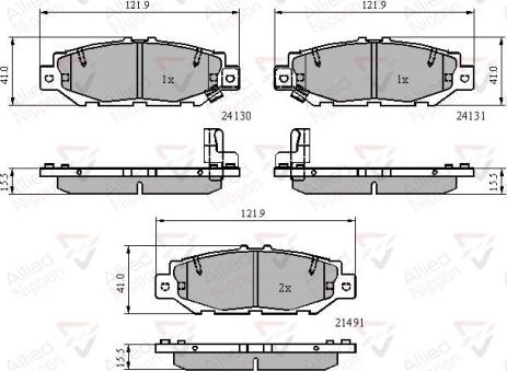 Comline ADB3835 - Brake Pad Set, disc brake autospares.lv