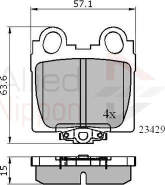 Comline ADB3836 - Brake Pad Set, disc brake autospares.lv