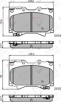 Comline ADB3831 - Brake Pad Set, disc brake autospares.lv