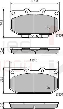 Comline ADB3829 - Brake Pad Set, disc brake autospares.lv