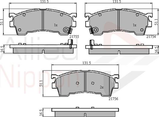 Comline ADB3823 - Brake Pad Set, disc brake autospares.lv