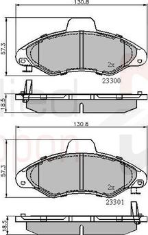 Comline ADB3393 - Brake Pad Set, disc brake autospares.lv