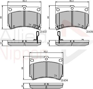 Comline ADB3245 - Brake Pad Set, disc brake autospares.lv