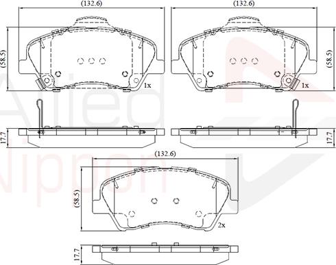 Comline ADB32419 - Brake Pad Set, disc brake autospares.lv