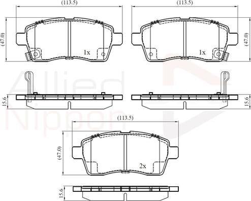 Comline ADB32439 - Brake Pad Set, disc brake autospares.lv