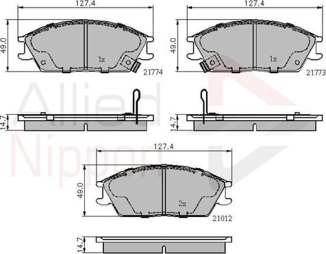 Comline ADB3253 - Brake Pad Set, disc brake autospares.lv