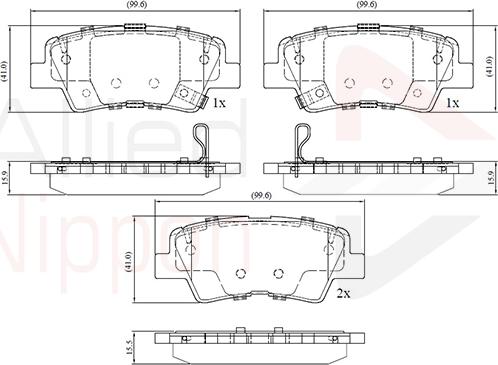 Comline ADB32694 - Brake Pad Set, disc brake autospares.lv