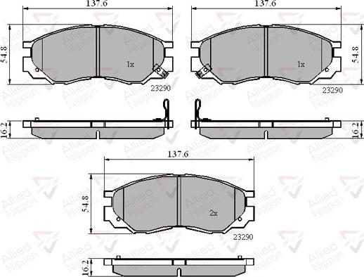 Comline ADB3269 - Brake Pad Set, disc brake autospares.lv