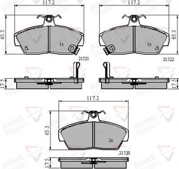 Comline ADB3262 - Brake Pad Set, disc brake autospares.lv