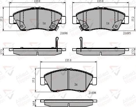 Comline ADB32009 - Brake Pad Set, disc brake autospares.lv