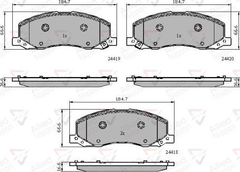 Comline ADB32003 - Brake Pad Set, disc brake autospares.lv