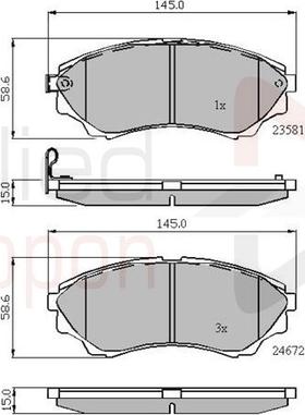 Comline ADB32012 - Brake Pad Set, disc brake autospares.lv