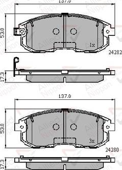 Comline ADB32025 - Brake Pad Set, disc brake autospares.lv