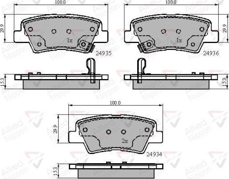 Comline ADB32023 - Brake Pad Set, disc brake autospares.lv