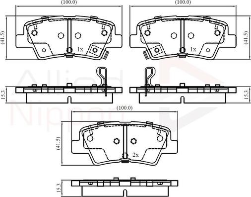 Comline ADB32161 - Brake Pad Set, disc brake autospares.lv