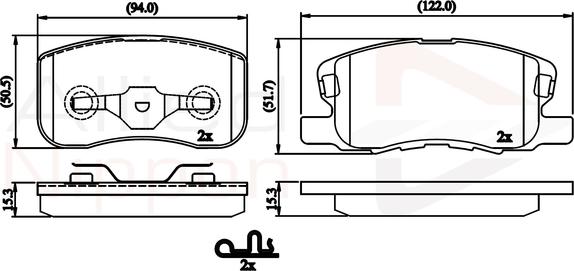 Comline ADB32125 - Brake Pad Set, disc brake autospares.lv