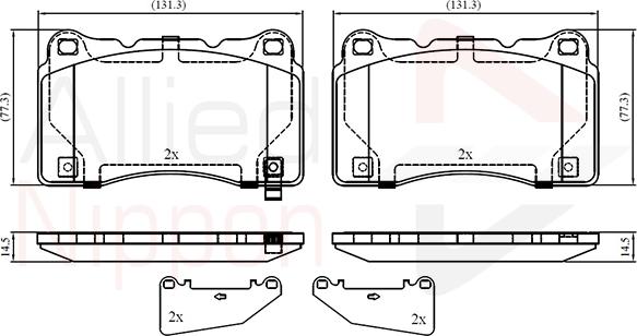 Comline ADB32859 - Brake Pad Set, disc brake autospares.lv