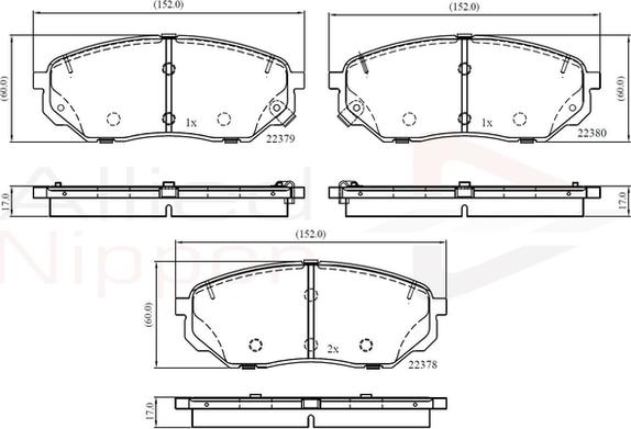 Comline ADB32353 - Brake Pad Set, disc brake autospares.lv