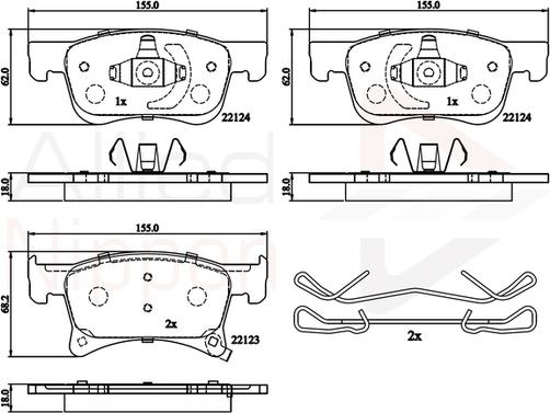 Comline ADB32300 - Brake Pad Set, disc brake autospares.lv