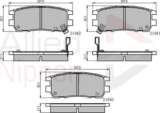 Comline ADB3233 - Brake Pad Set, disc brake autospares.lv