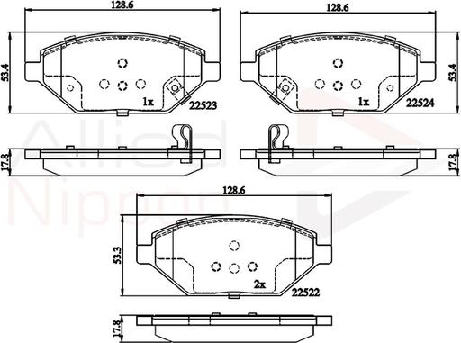 Comline ADB32325 - Brake Pad Set, disc brake autospares.lv