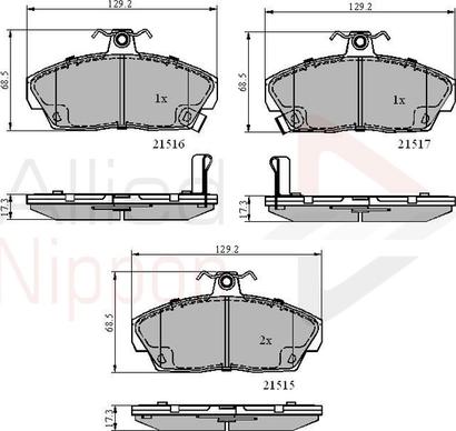 Comline ADB3232 - Brake Pad Set, disc brake autospares.lv