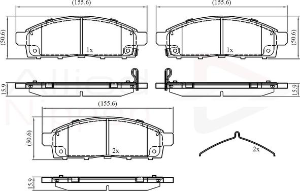 Comline ADB32378 - Brake Pad Set, disc brake autospares.lv