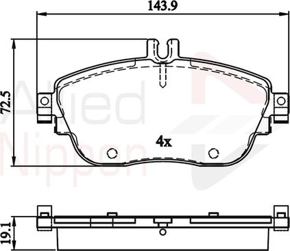 Comline ADB32208 - Brake Pad Set, disc brake autospares.lv