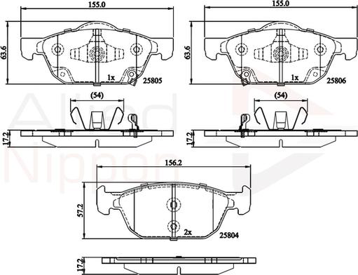 Comline ADB32284 - Brake Pad Set, disc brake autospares.lv