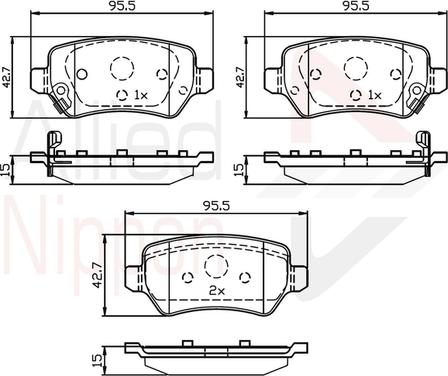 Comline ADB32239 - Brake Pad Set, disc brake autospares.lv