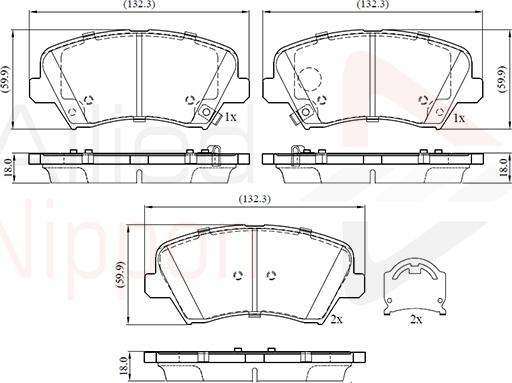 Comline ADB32773 - Brake Pad Set, disc brake autospares.lv