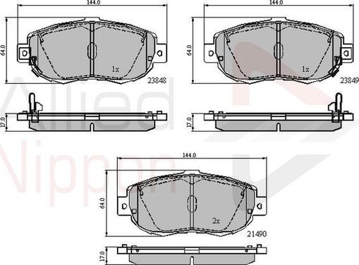 Comline ADB3789 - Brake Pad Set, disc brake autospares.lv