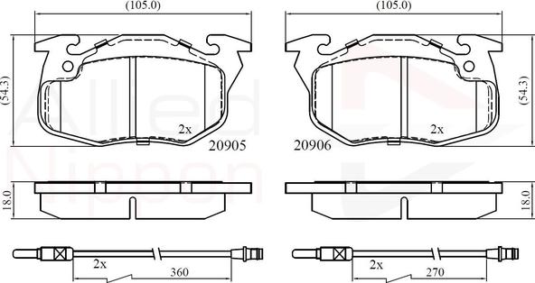 Comline ADB2416 - Brake Pad Set, disc brake autospares.lv