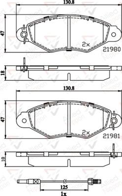 Comline ADB2485 - Brake Pad Set, disc brake autospares.lv