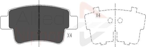 Comline ADB26012 - Brake Pad Set, disc brake autospares.lv