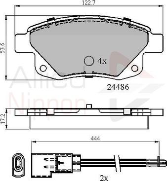 Comline ADB21554 - Brake Pad Set, disc brake autospares.lv