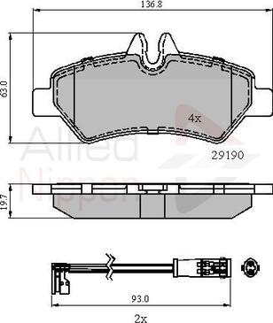 Comline ADB21556 - Brake Pad Set, disc brake autospares.lv