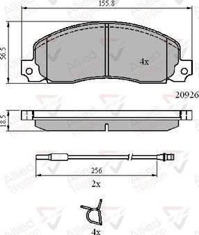 Comline ADB21048 - Brake Pad Set, disc brake autospares.lv