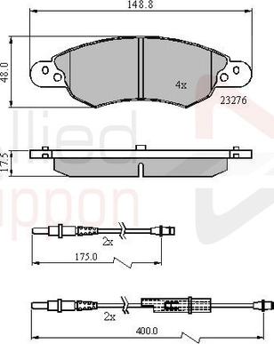 Comline ADB21119 - Brake Pad Set, disc brake autospares.lv